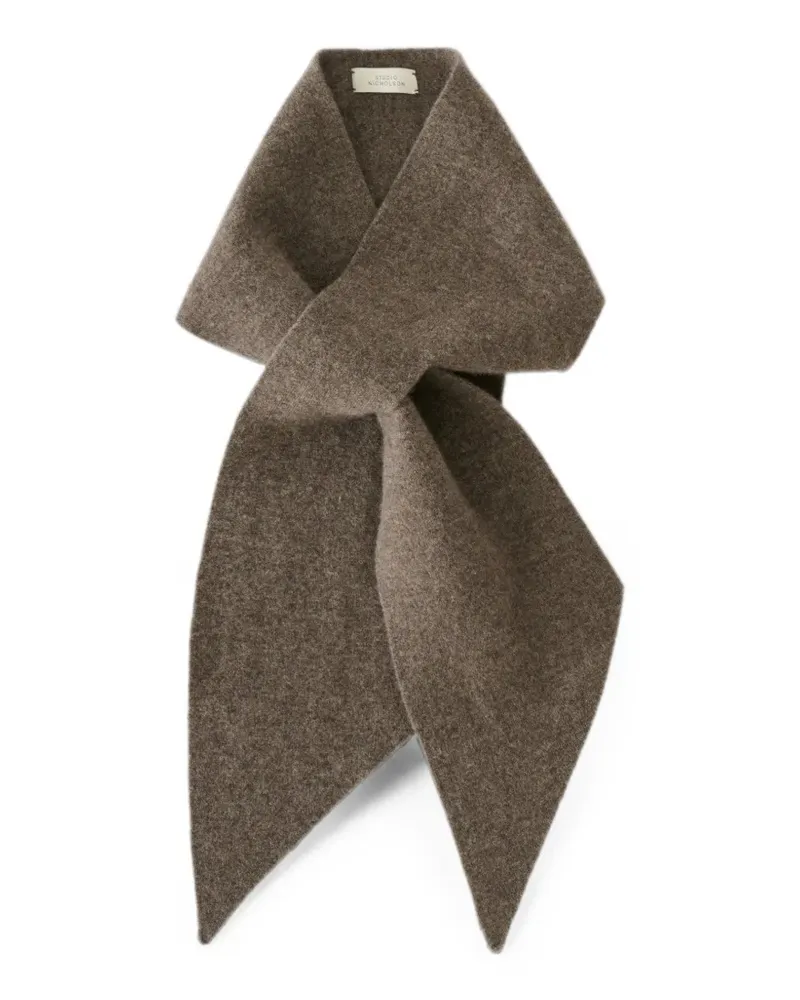 Studio Nicholson Noack Schal mit Schleifenkragen - Braun Braun