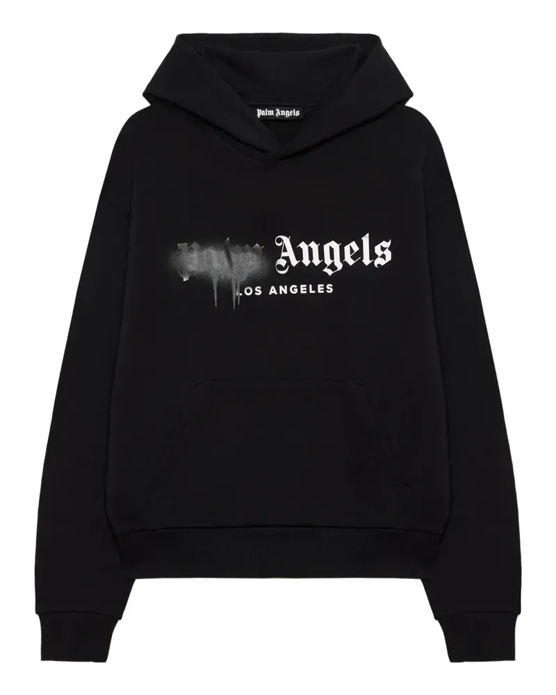 Palm Angels Spray City Los Angeles Hoodie mit Logo - Schwarz Schwarz