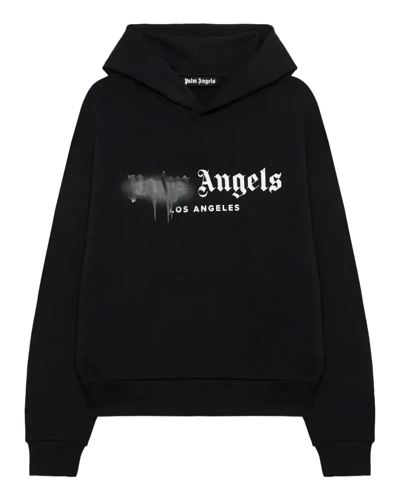 Palm Angels Spray City Los Angeles logo hoodie - Schwarz Schwarz
