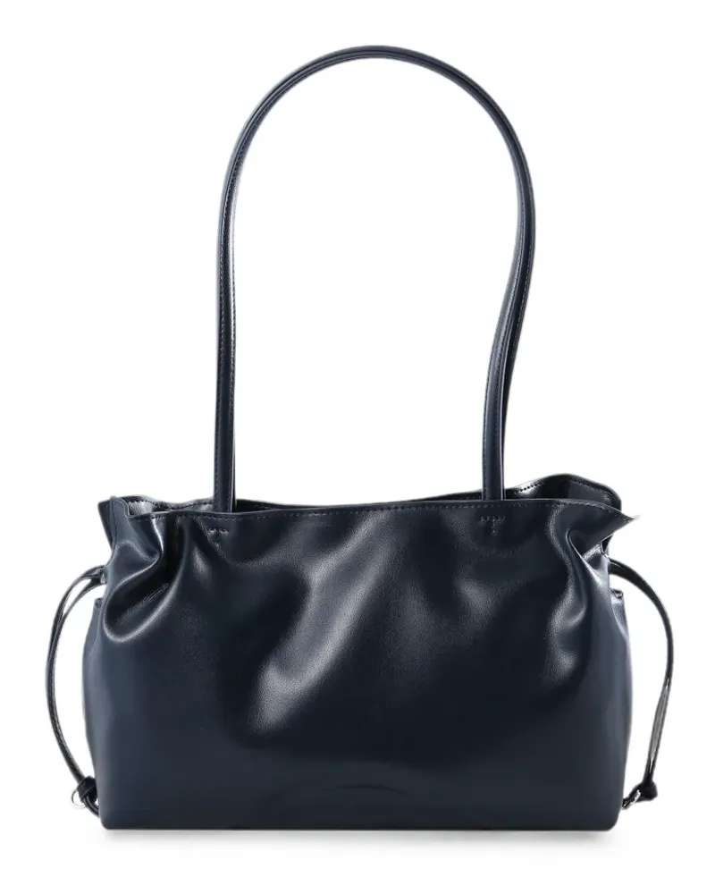 Tory Burch small Ella logo-embossed ruched tote bag - Blau Blau