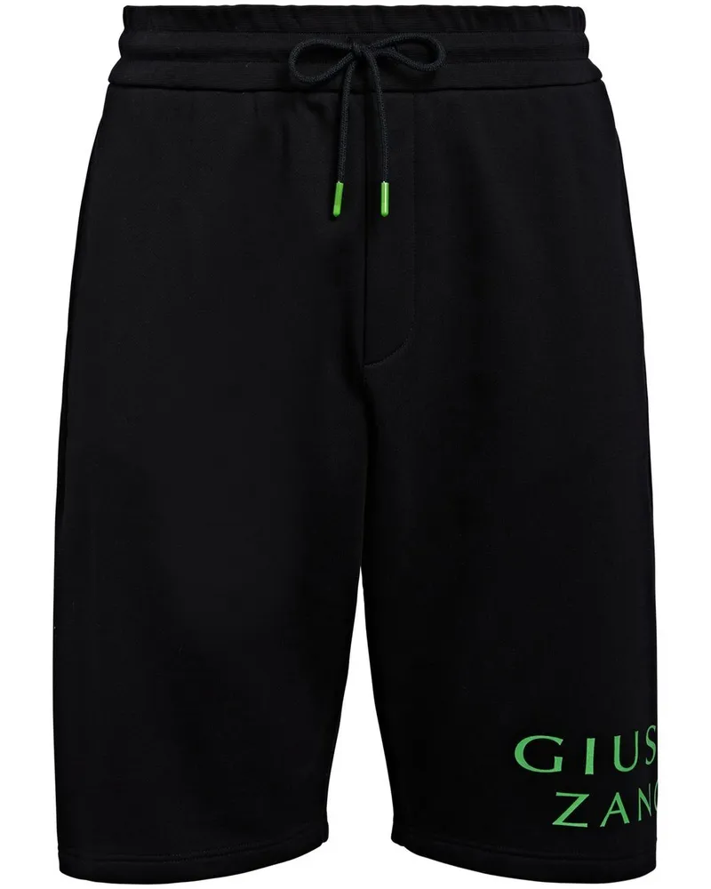 Giuseppe Zanotti Joggingshorts mit Logo-Print - Schwarz Schwarz
