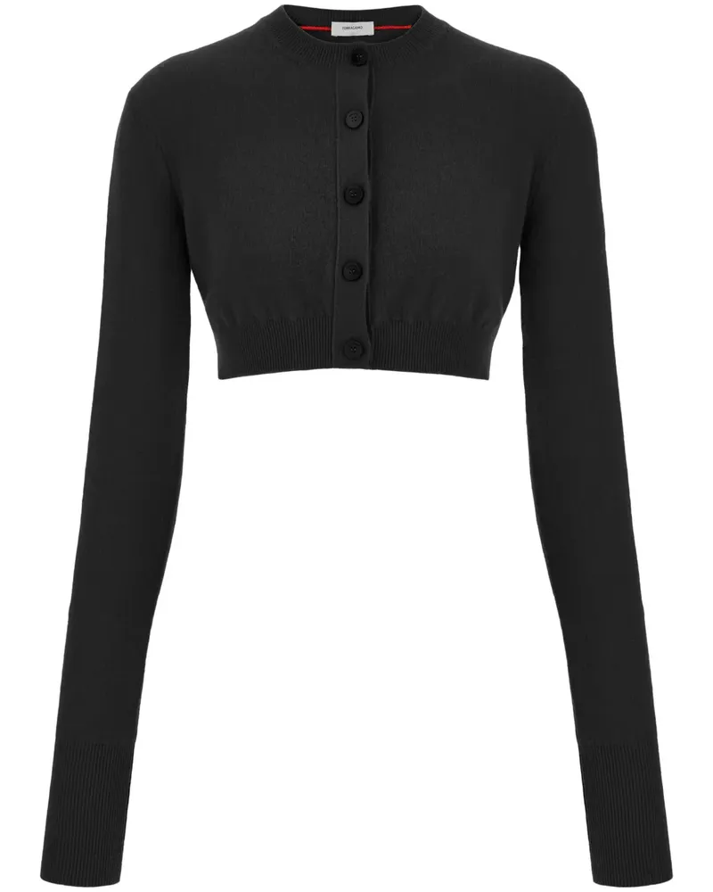 Ferragamo Cropped-Cardigan - Schwarz Schwarz