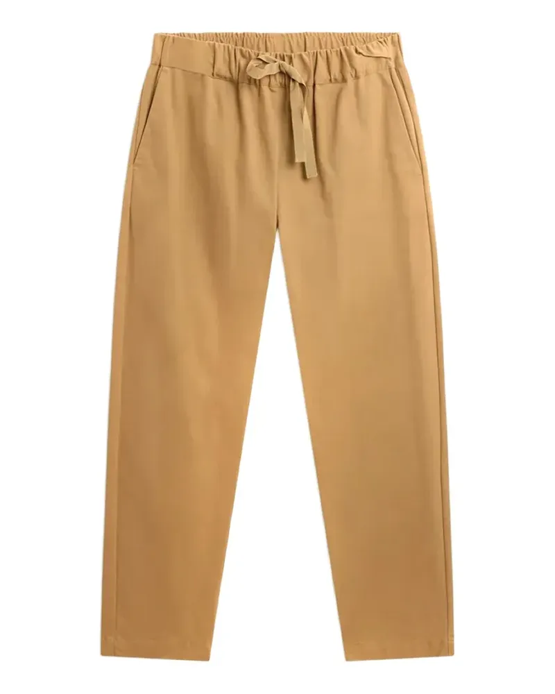 Semicouture Buddy drawstring-waist cotton-gabardine trousers - Braun Braun