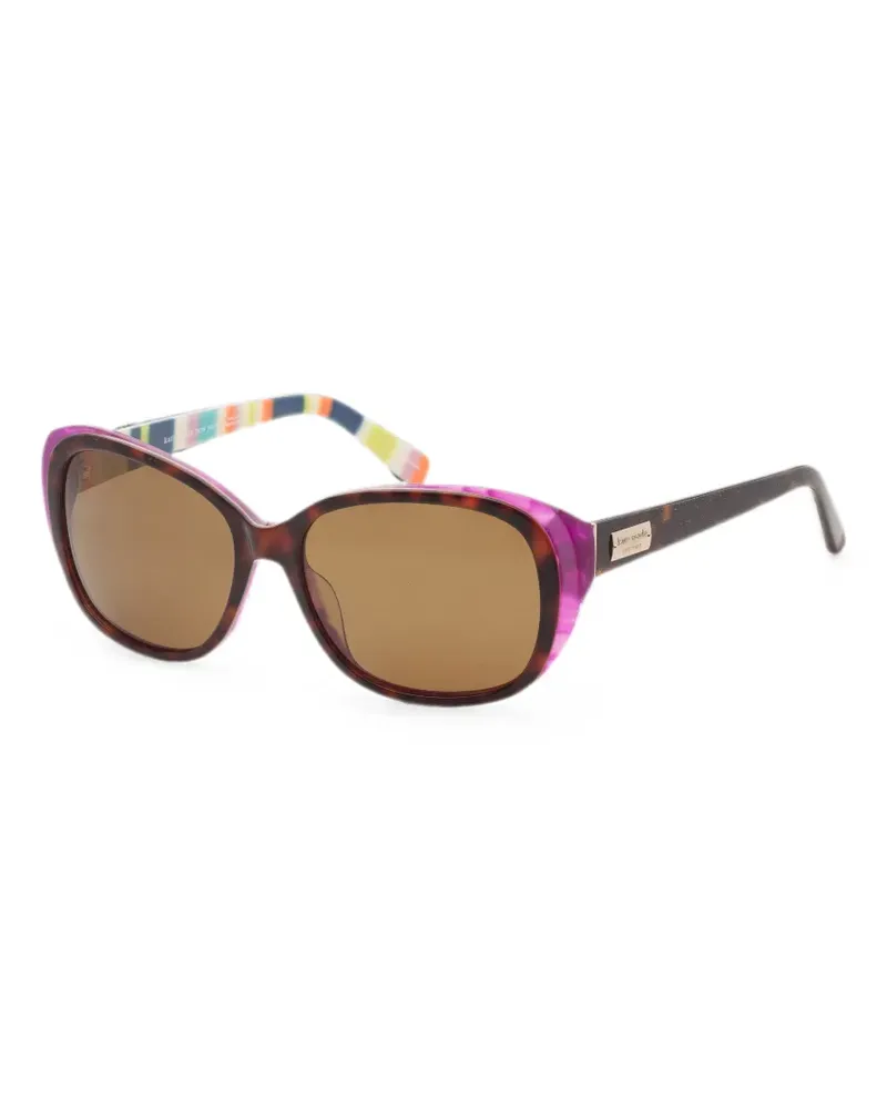 Kate Spade Geometrische Hilde Sonnenbrille in Schildpattoptik - Braun Braun