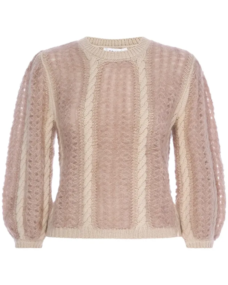 Frame Denim Pullover mit Zopfmuster - Rosa Rosa