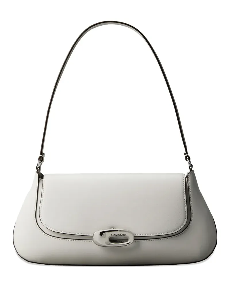 Calvin Klein Schultertasche mit graviertem Logo - Weiß Weiß