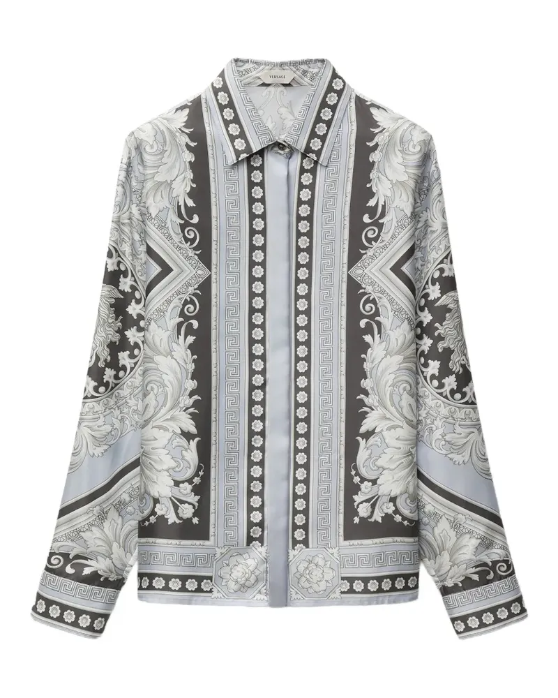 Versace Hemd mit Print - Grau Grau