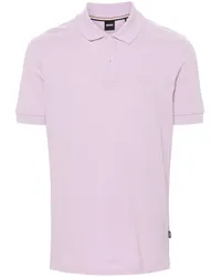 HUGO BOSS Poloshirt mit Logo-Stickerei Violett