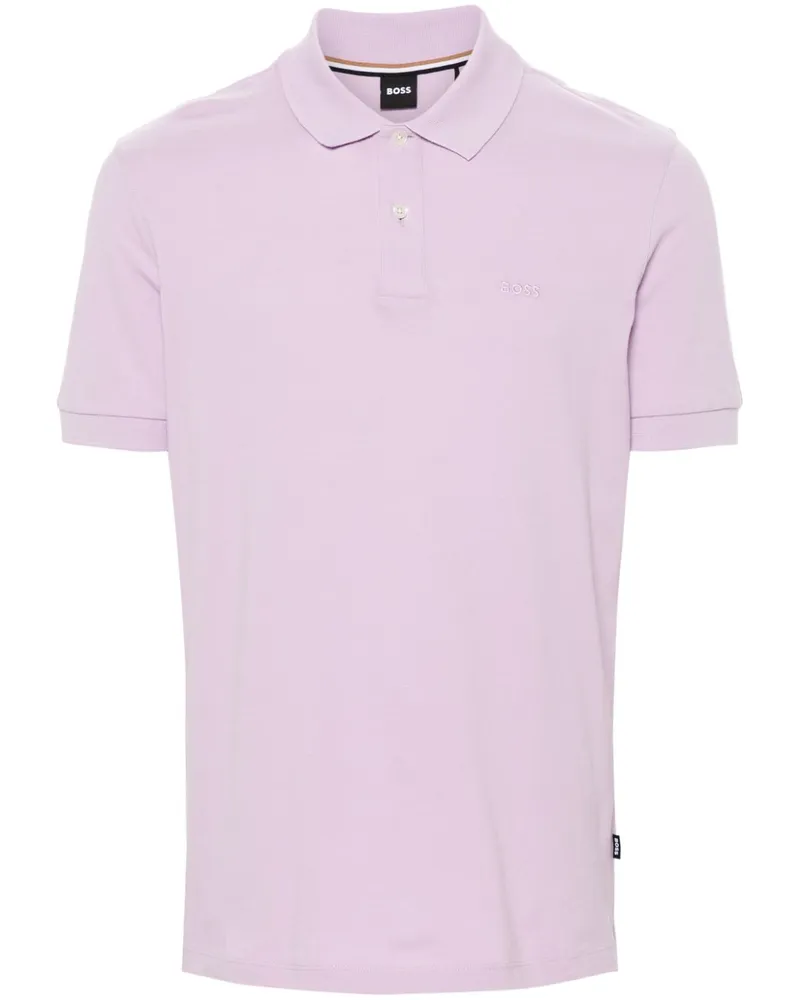 HUGO BOSS Poloshirt mit Logo-Stickerei - Violett Violett