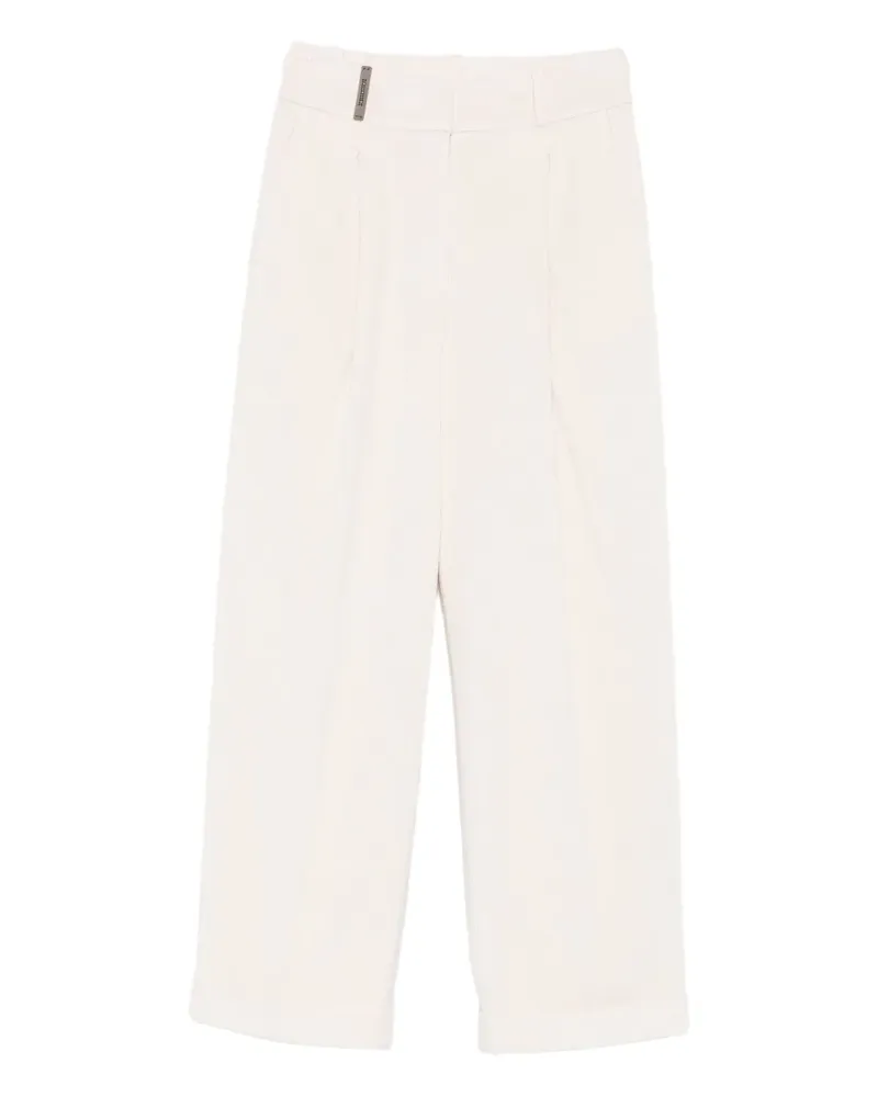 Peserico corduroy tapered trousers - Weiß Weiß