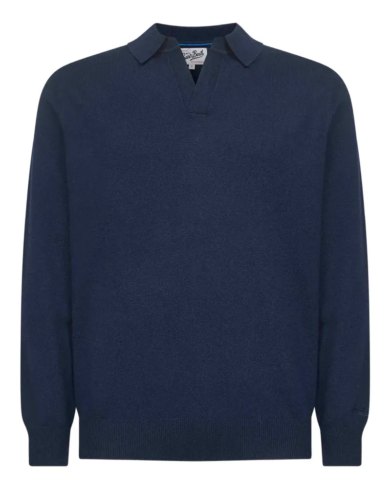 MC2 Saint Barth Geripptes Poloshirt mit Stickerei - Blau Blau