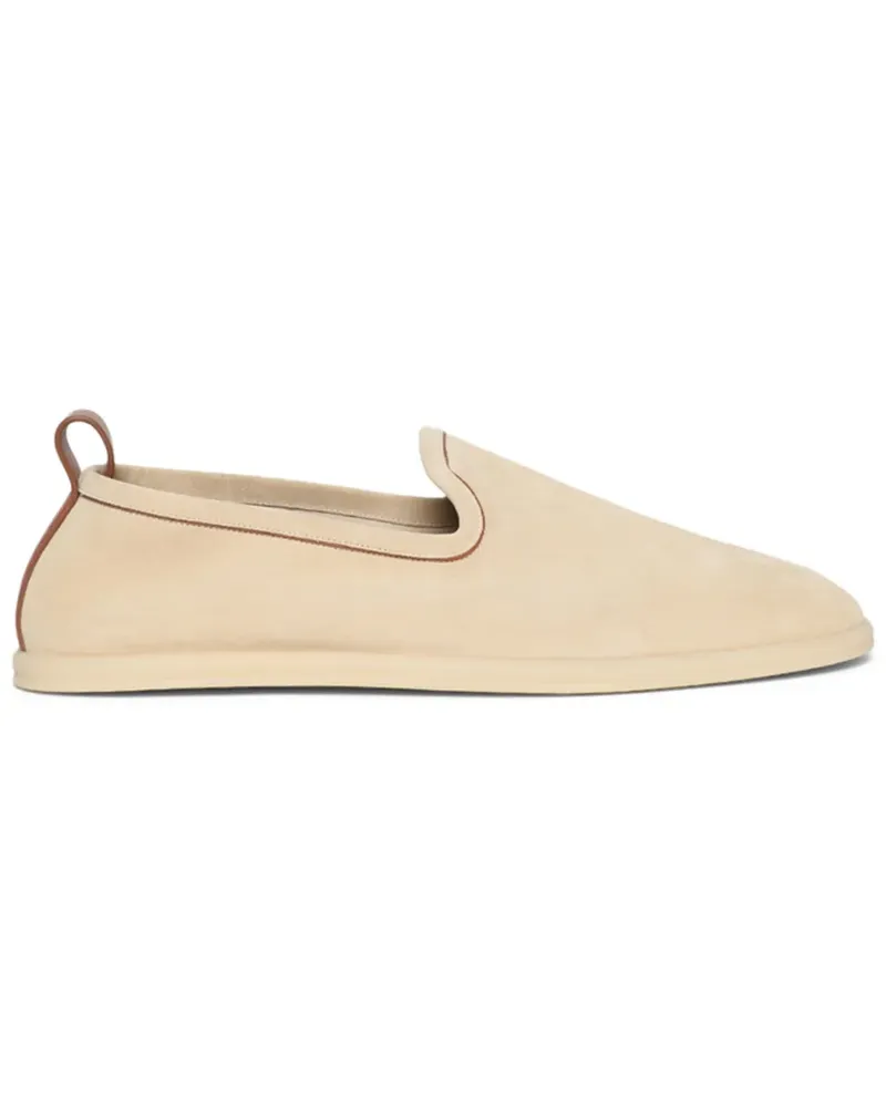 Loro Piana Venice Loafer aus Wildleder - Nude Nude