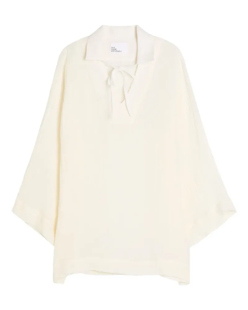 Lisa Marie Fernandez Langärmelige Tunika mit Schleifendetail - Nude Nude