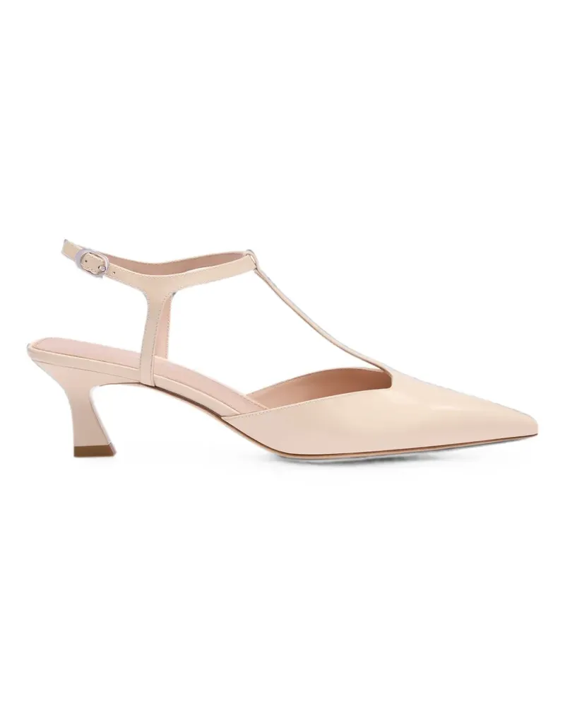 Stuart Weitzman Vinnie T-strap pumps - Nude Nude