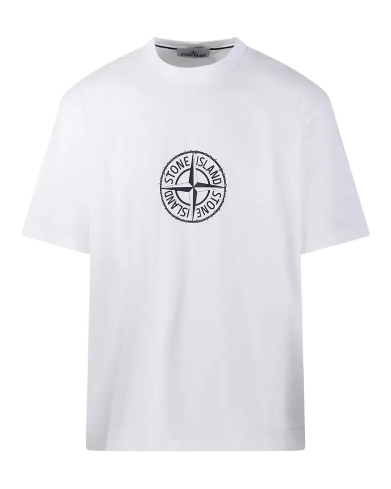 Stone Island logo T-shirt - Weiß Weiß
