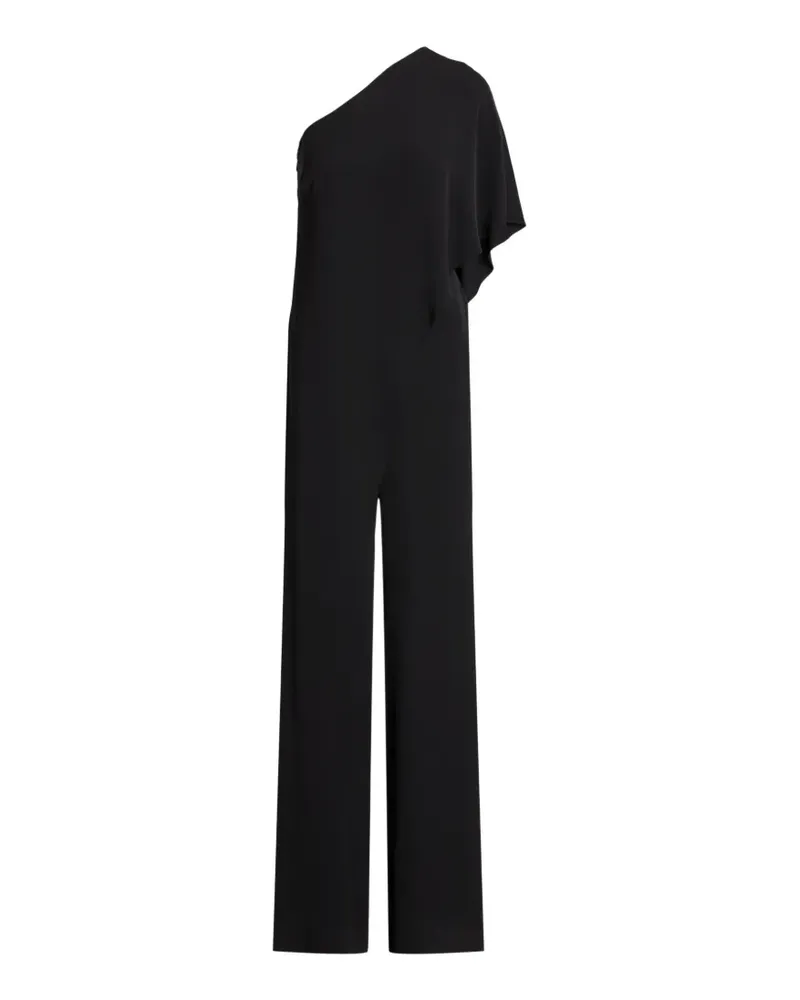 Ralph Lauren one-shoulder cape jumpsuit - Schwarz Schwarz
