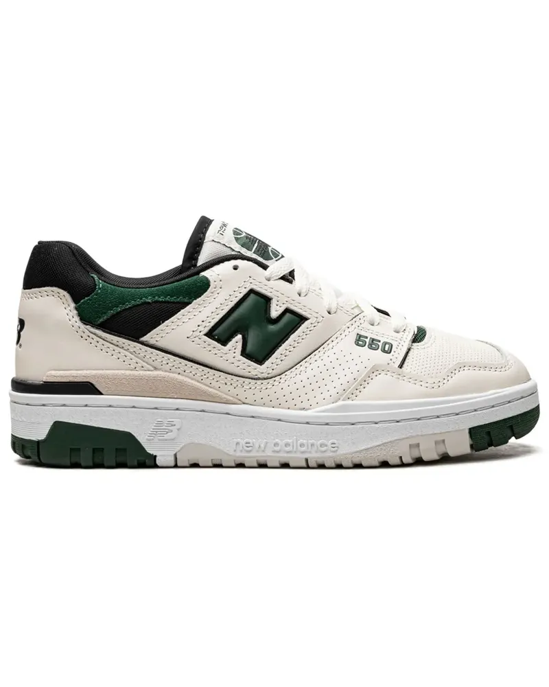 New Balance 550 Sea Salt Pine Green Sneakers - Weiß Weiß