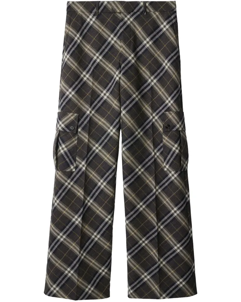 Burberry Karierte Hose - Grün Grün