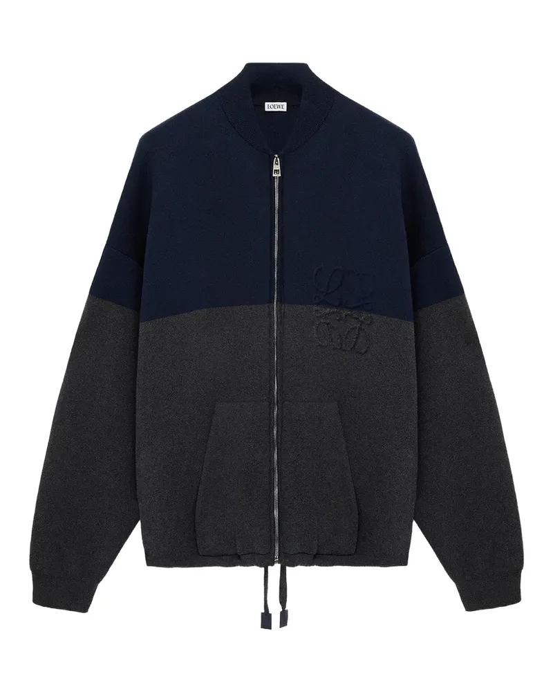 Loewe Anagram Pullover in Colour-Block-Optik - Grau Grau