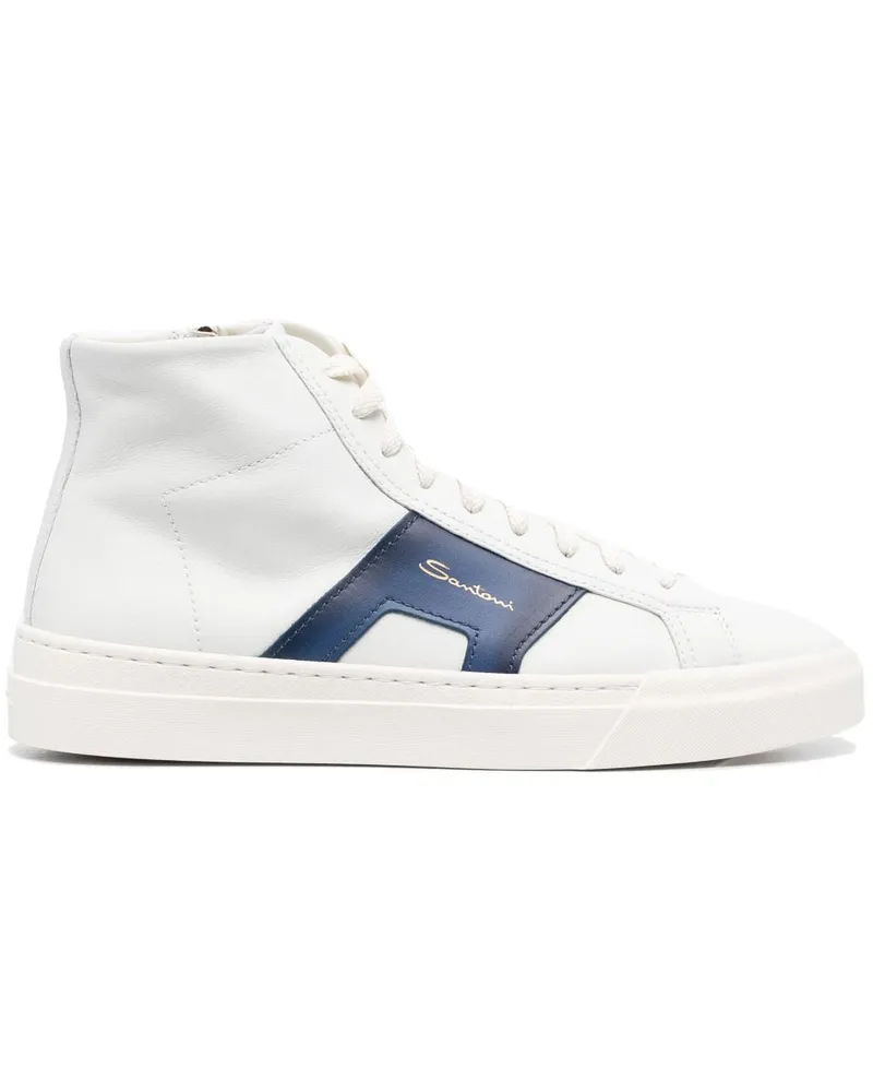 Santoni Double Buckle Sneakers - Weiß Weiß