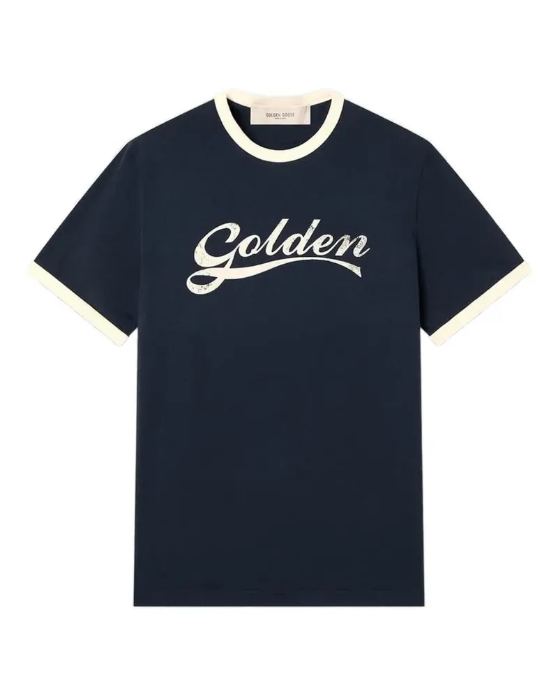 Golden Goose T-Shirt mit Logo-Print - Blau Blau