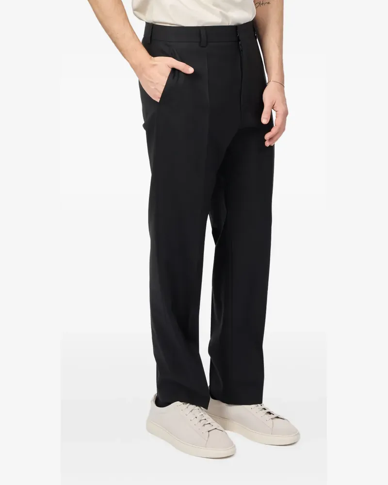 HUGO BOSS Hose mit Falten - Schwarz Schwarz