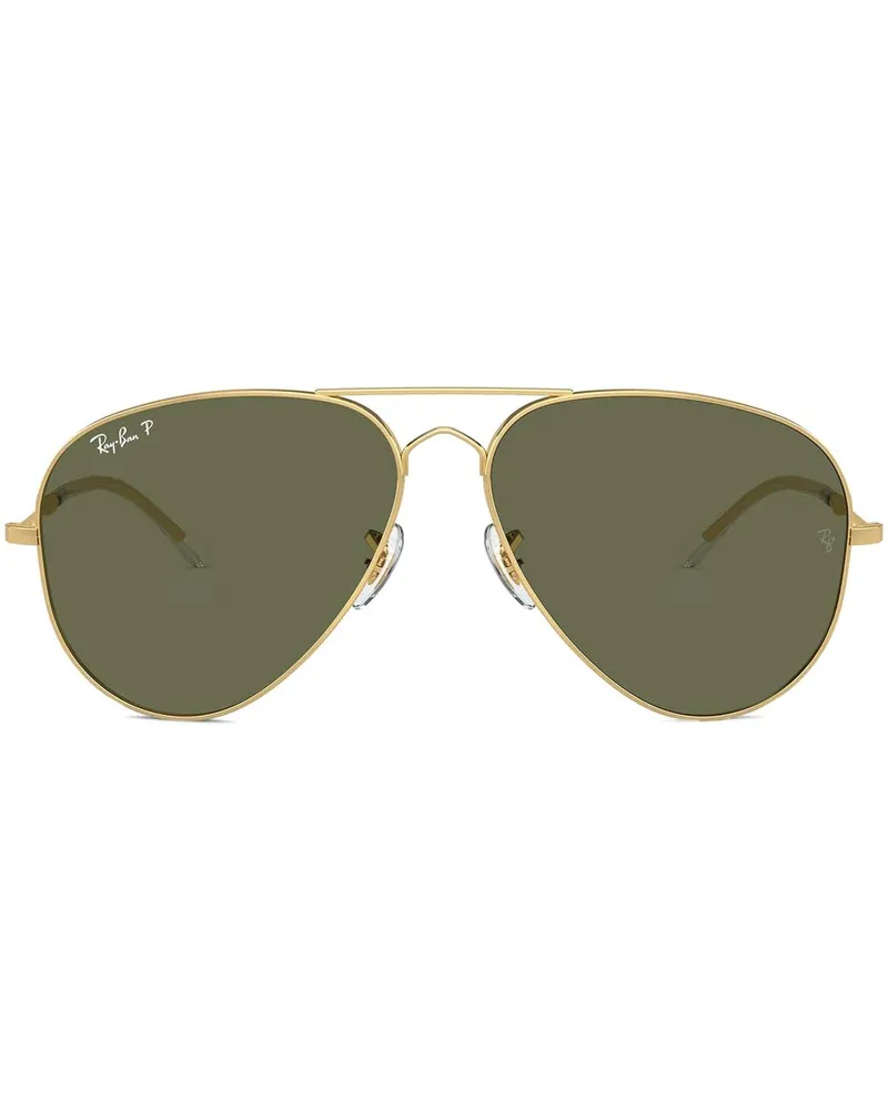 Ray Ban Sonnenbrille mit Classic Aviator-Gestell - Gold Gold