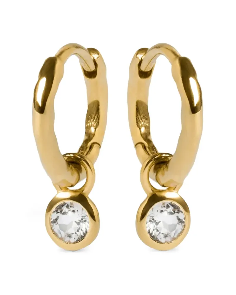 Monica Vinader Mini Huggies Ohrringe - Gold Gold