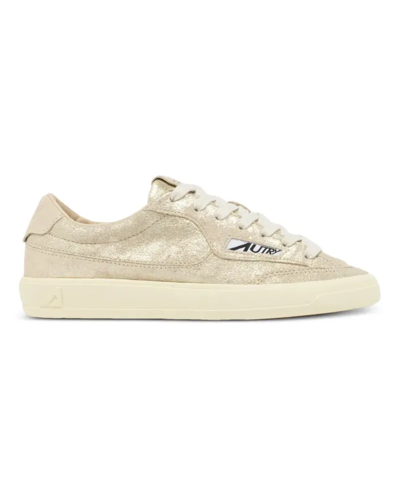 AUTRY suede logo sneakers - Gold Gold