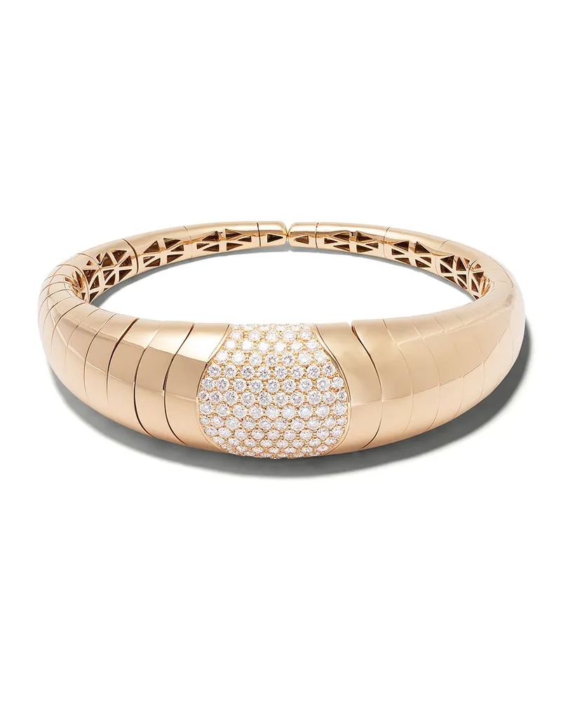 Mattia Cielo 18kt Rotgoldarmreif mit Diamanten - Rosa Rosa
