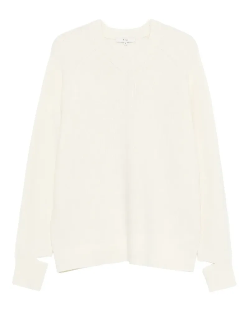 tibi Pullover mit V-Ausschnitt - Nude Nude