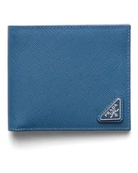 Prada Portemonnaie aus Saffiano-Leder Blau