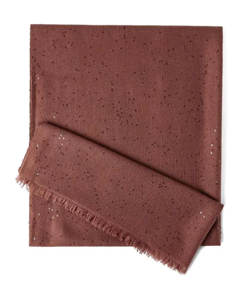 Brunello Cucinelli Ausgefranster Schal - Braun Braun