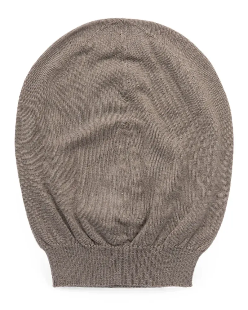 Rick Owens ribbed-knit beanie hat - Grau Grau