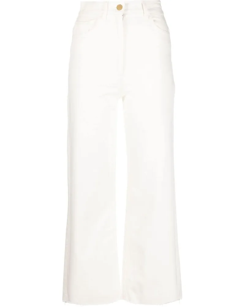 Elisabetta Franchi Hoch geschnittene Cropped-Jeans - Nude Nude
