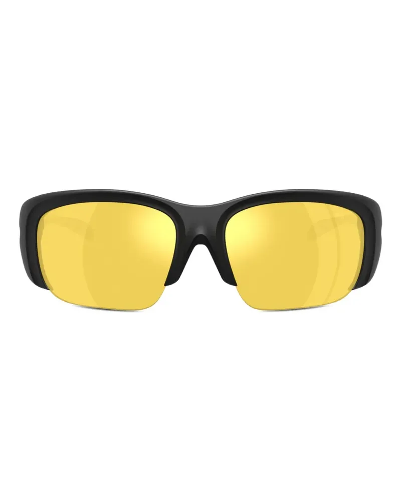 Diesel semi-rimless wrap-around sunglasses - Schwarz Schwarz