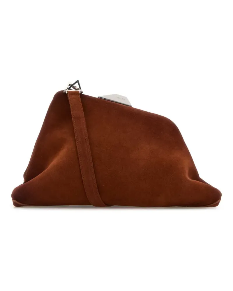 ATTICO Day Off Clutch aus Wildleder - Braun Braun