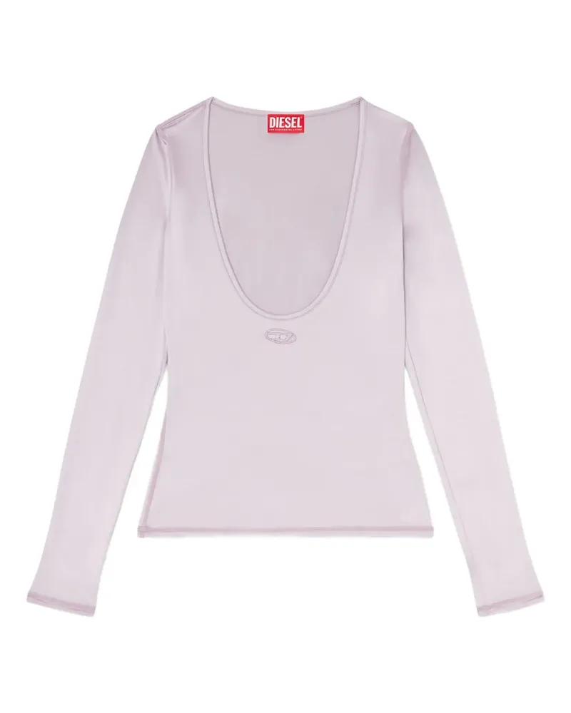 Diesel Oval D scoop-neck top - Violett Violett