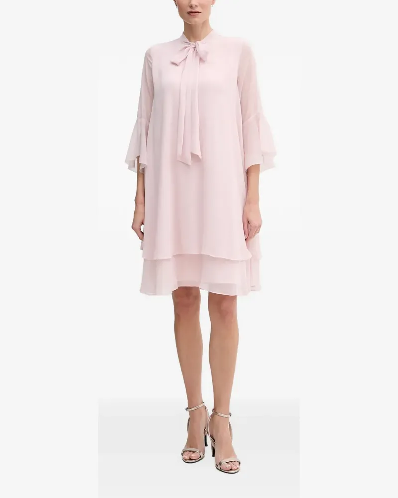 JOOP! mini Denia pussy-bow tiered dress - Rosa Rosa