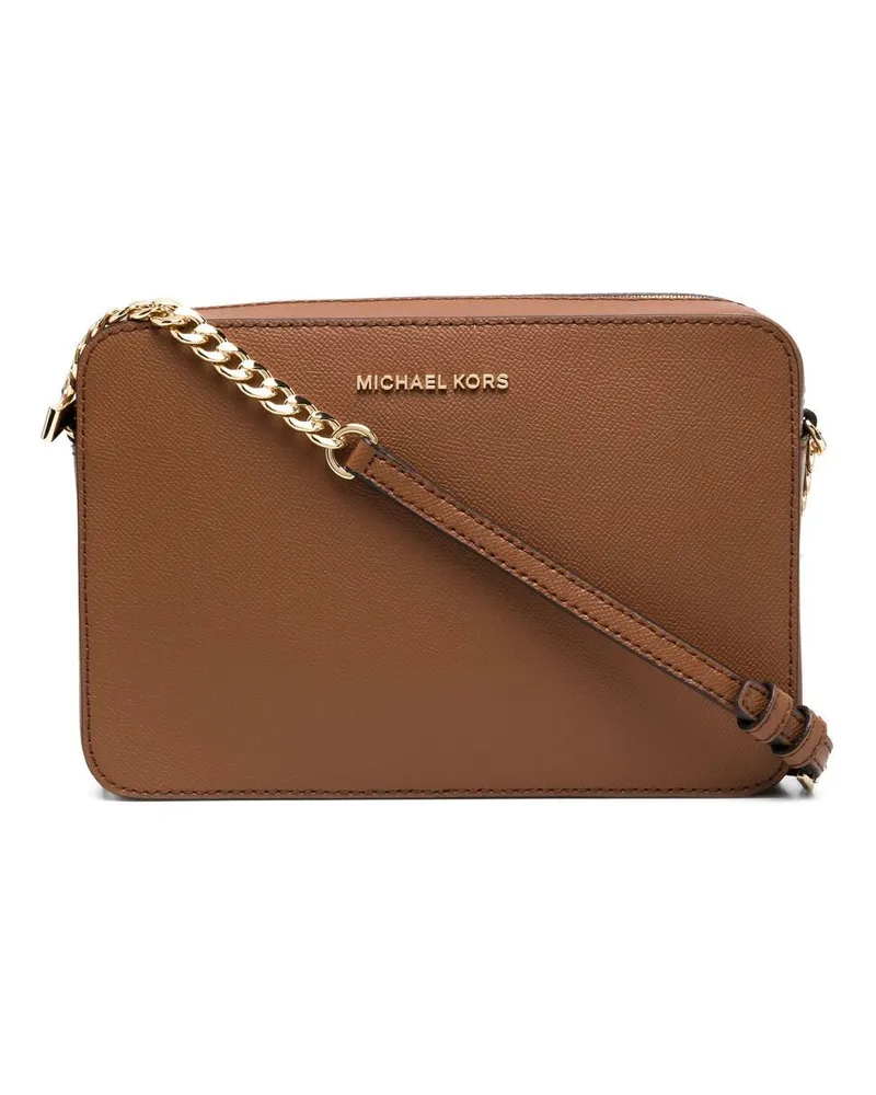 Michael Kors Satchel-Tasche mit Logo-Schild - Braun Braun
