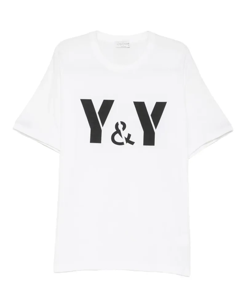 Yohji Yamamoto T-Shirt mit Grafik - Weiß Weiß