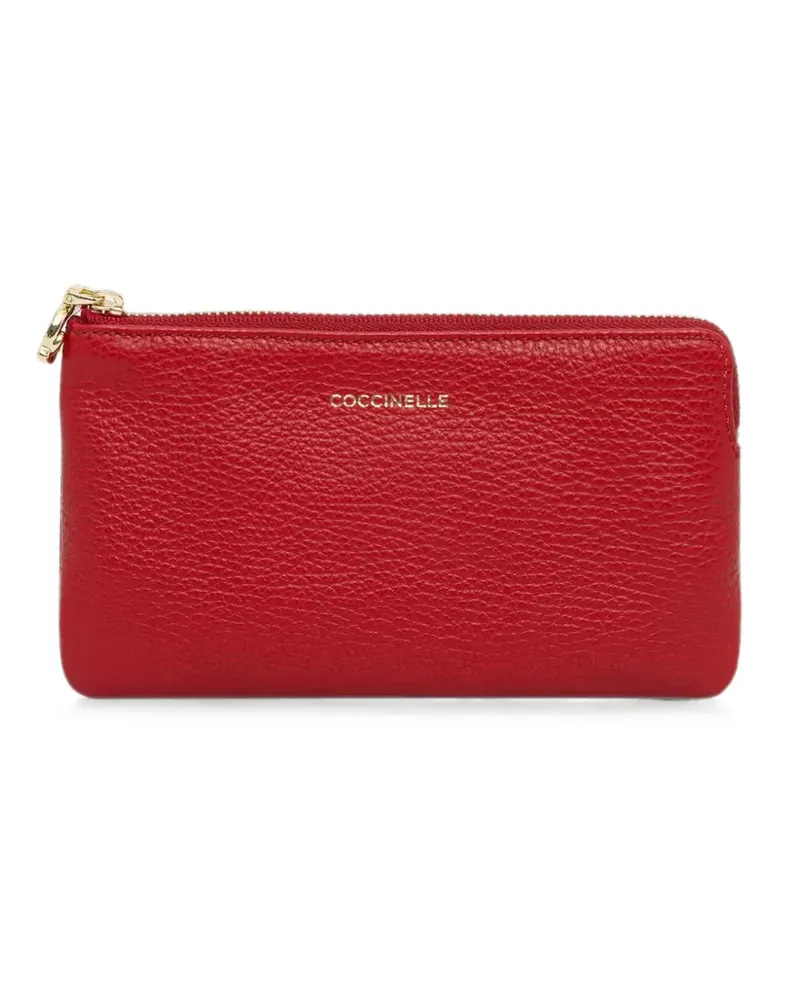 Coccinelle Kleines C-Me Softy Portemonnaie mit Logo-Print - Rot Rot