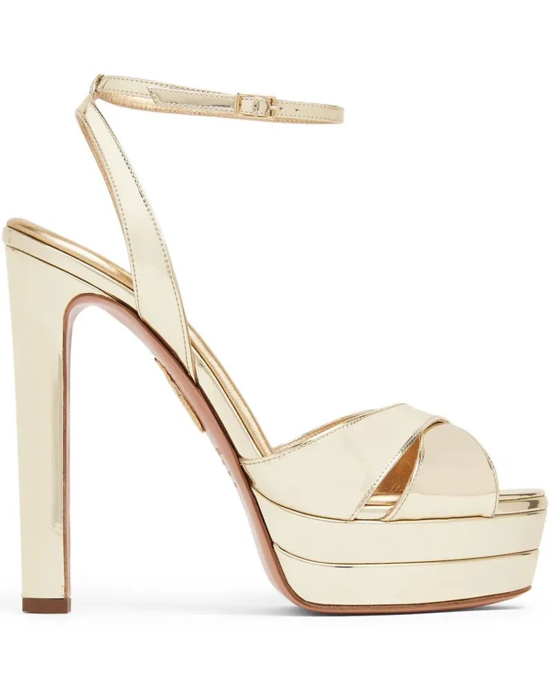 Aquazzura Flow Plateau Sandalen 130mm - Gold Gold