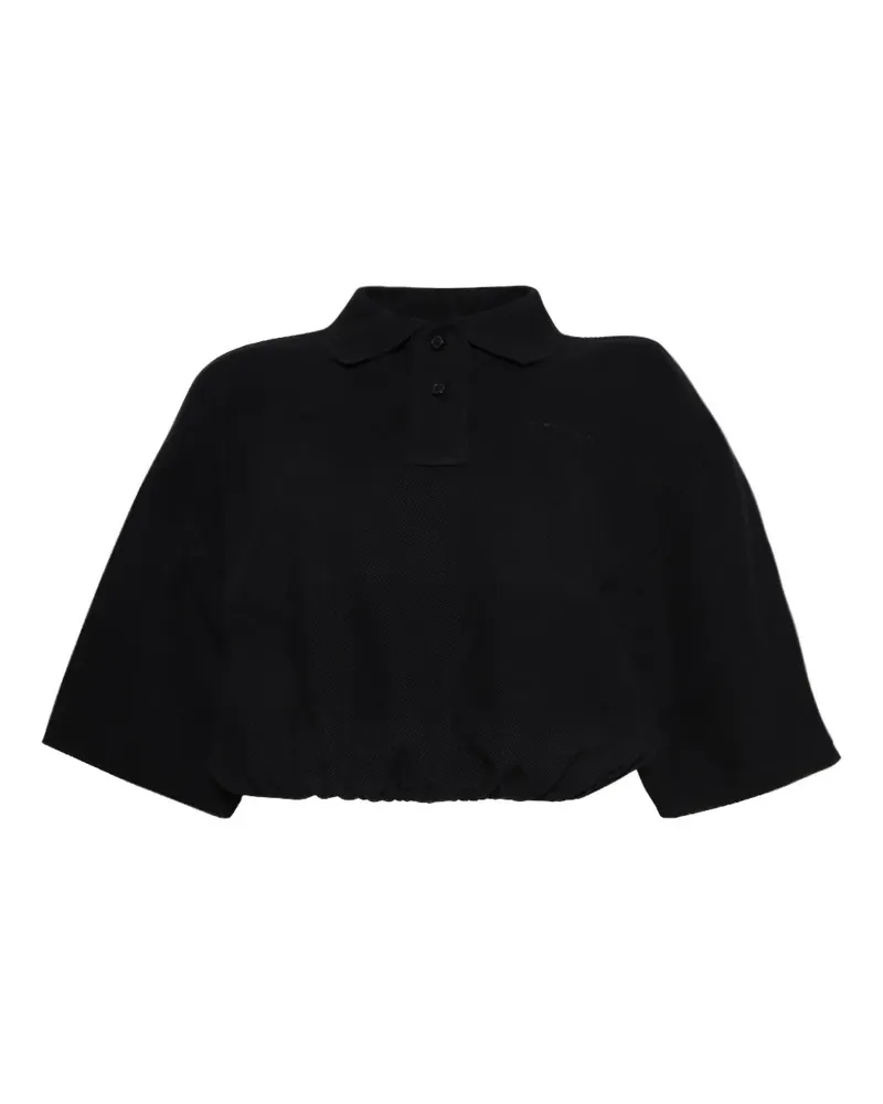 Alexander Wang Cropped-Poloshirt - Schwarz Schwarz