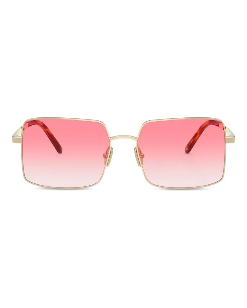 Miu Miu Sonnenbrille mit eckigem Gestell - Gold Gold