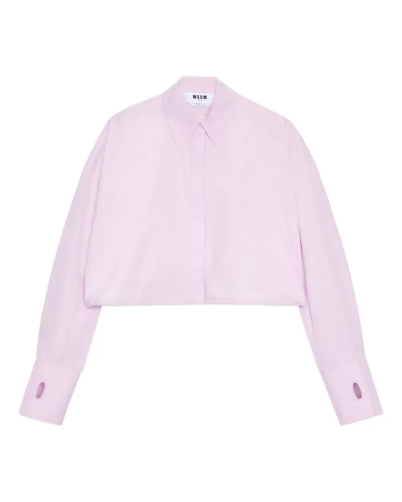MSGM buttoned cropped shirt - Rosa Rosa