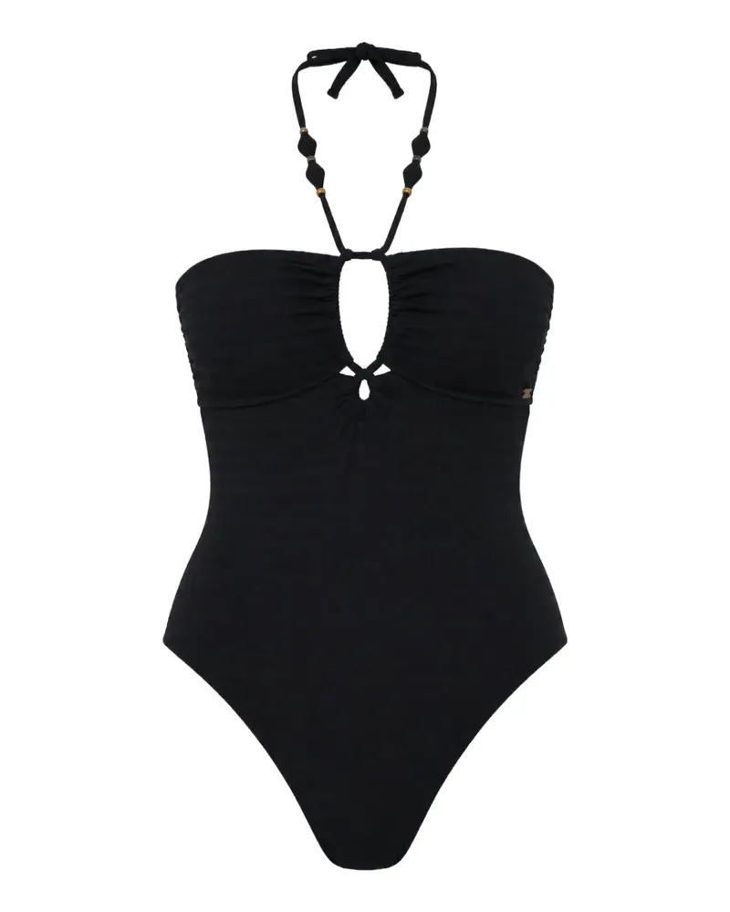 Banana Moon bead-embellished cutout swimsuit - Schwarz Schwarz