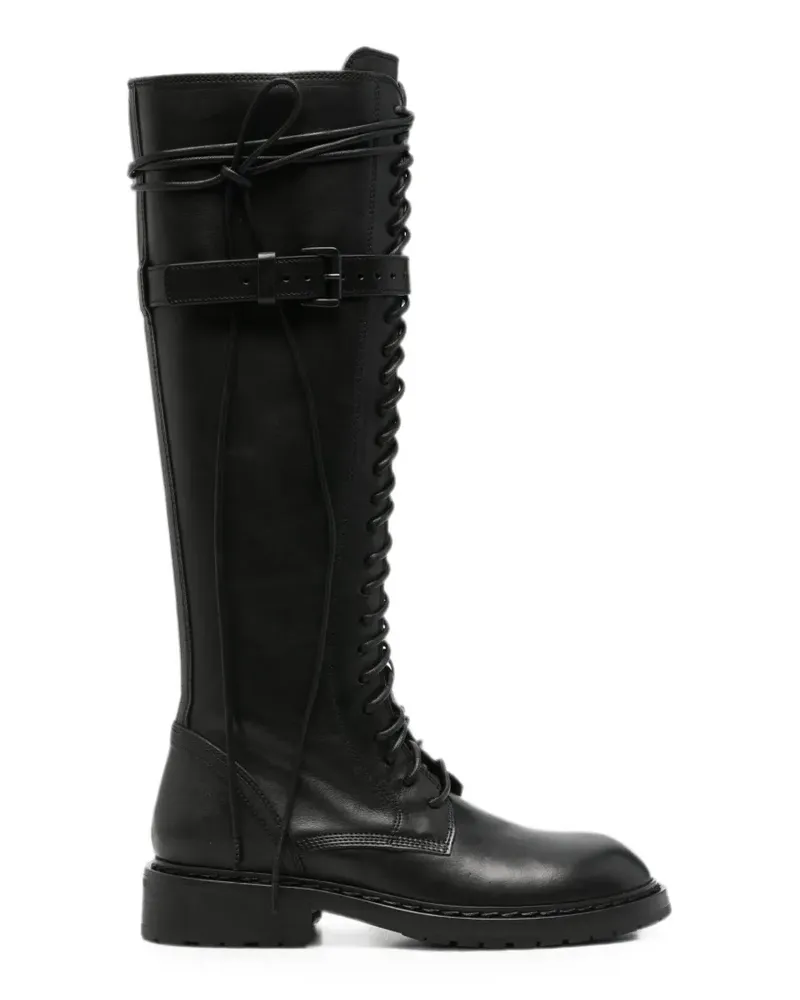Ann Demeulemeester buckle-fastening lace-up boots - Schwarz Schwarz