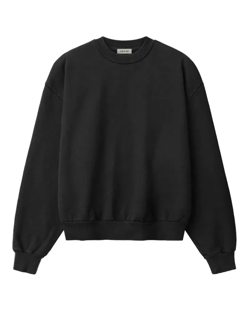 Fear of God logo-plaque crew-neck sweatshirt - Schwarz Schwarz