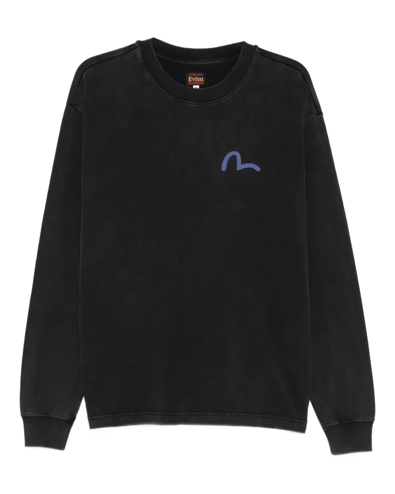 Evisu Pullover mit rundem Ausschnitt - Schwarz Schwarz
